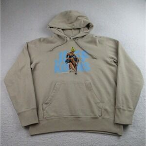 Uniqlo Jeff Koons Hoodie Mens Medium Beige‎ Seated Ballerina Art Pullover UT